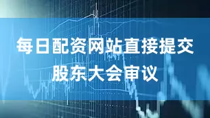 每日配资网站直接提交股东大会审议