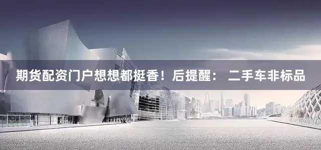 期货配资门户想想都挺香！后提醒： 二手车非标品